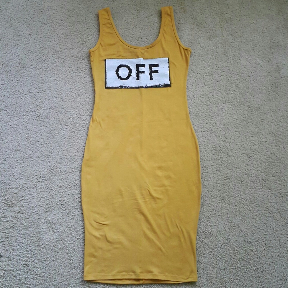 OFF/ON Yellow dress Small